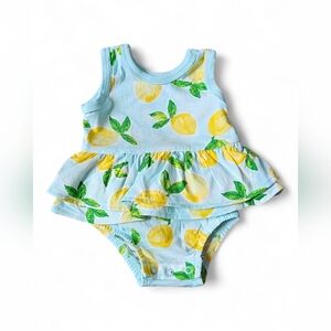 Carter's Lemon Print Diaper Cover - Blue and Yellow